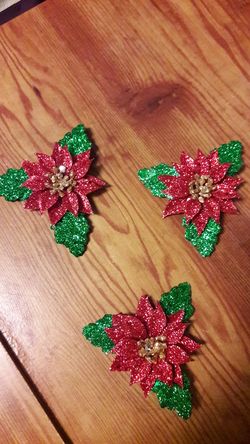 Poinsettia Christmas Pins $3 each