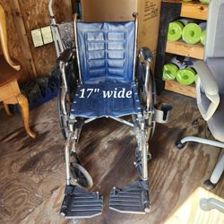 Can Deliver 17" Wide Folding Wheelchair 