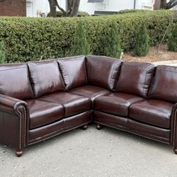 Real Italian Leather Sectional