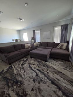 Sectional sofa with ottoman. Very large