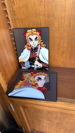 Demon Slayer Rengoku Framed Anime Prints Set of 2