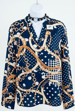 Vendo $15 Women's Chain Print Long Sleeve Blouse