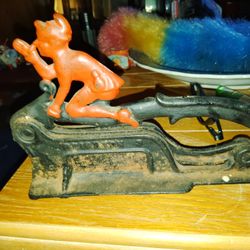 Antique Cast Iron Elf Tabacco Cutter Great Condition 