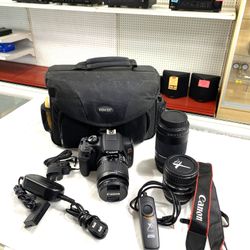 Canon EOS Rebel T6 18 Mp D-Slr Camera w/ EF-S 18–55mm IS II & 75–300 mm EF III Lenses TPW016527
