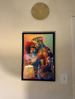 Black King and Queen Painting