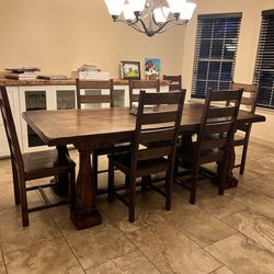 Dining Room Table + 8 Chairs For Sale