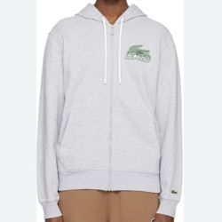 Lacoste Grey Sport Zip-Up Hoodie Men’s Size : 3XL