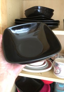 Black Square Dish