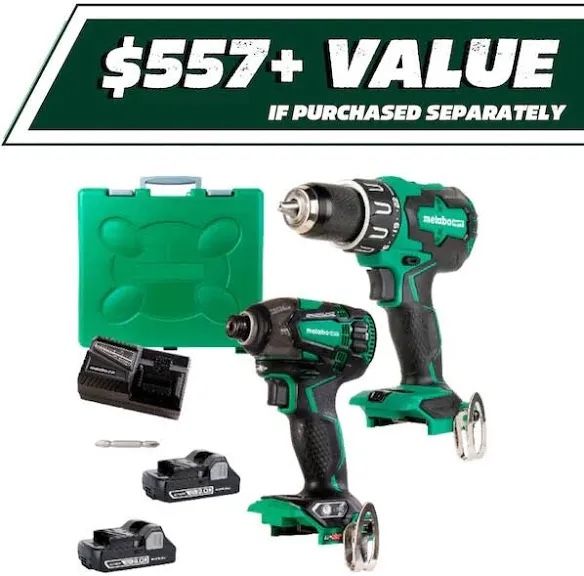 Metabo HPT Triple Hammer Impact & Hammer Drill Combo Kit