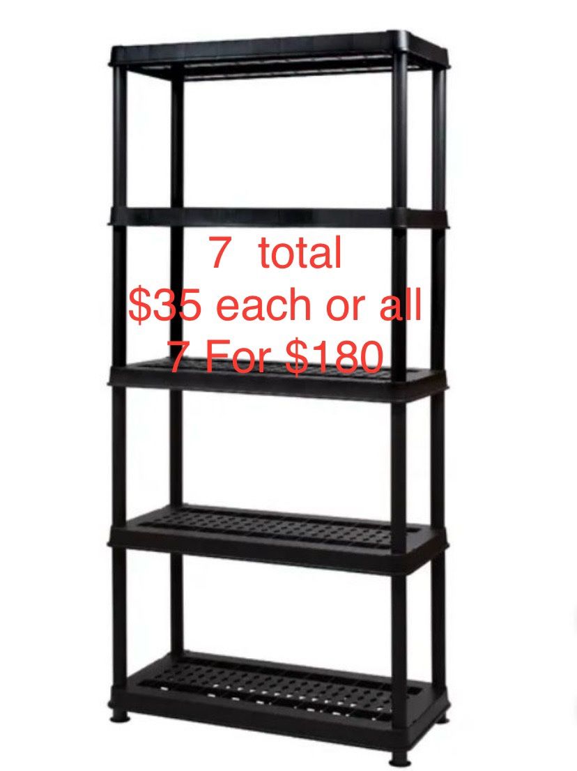 7  Five Tier Garage Shelf’s 