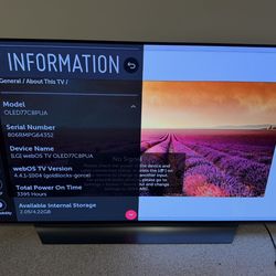 LIKE NEW LG 77" OLED 4K TV (C8 Series) - RARE: Under 3395 Hours!