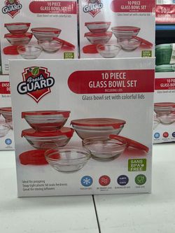 Fresh Guard 10 Piece Glass Bowl Set