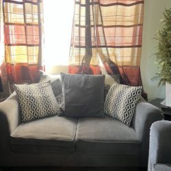 Grey 2 Piece Coach Set  