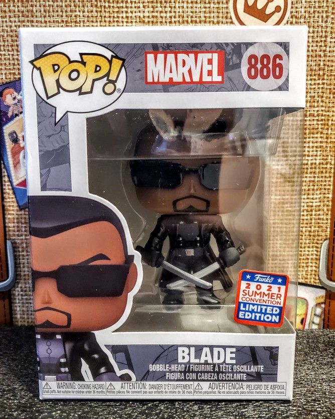 FUNKO POP MARVEL BLADE 2021 SUMMER CONVENTION SHARED WALGREENS LIMITED EDITION #138.