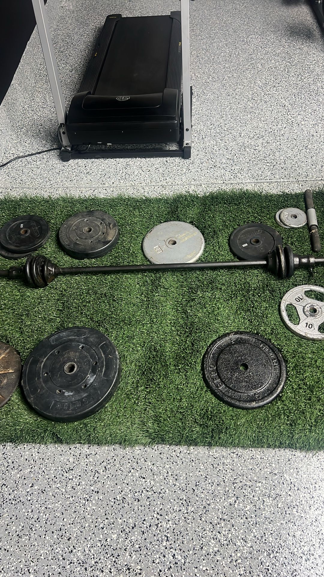 1” x 5ft Olympic Bar And Plates