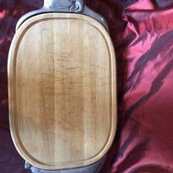Vintage Pewter Bullhead/tail Cutting Board