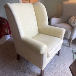Wing Back Chair, Yellow