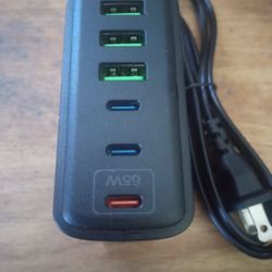 USB-C FAST CHARGER BLOCK 155W 6 PORTS CHARGING STATION HUB USB-C LAPTOP FOR MACBOOK PRO AIR IPAD IPHONE 