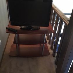 3-Tier TV Stand and 26” TV