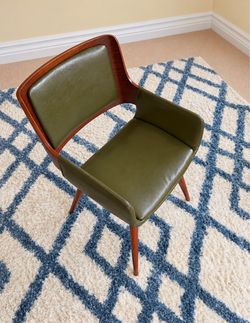 Olive green accent chair