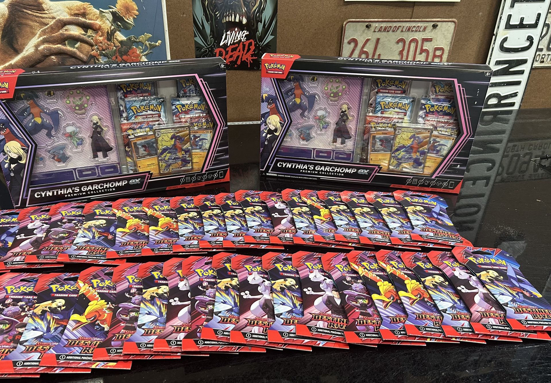 Pokemon TCG 2 Cynthia’s premium collection, and 36 Destined Rivals booster packs
