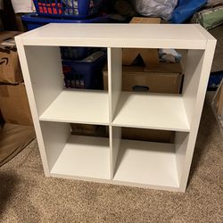 4 Cube White Shelf 2x2 Organizer 
