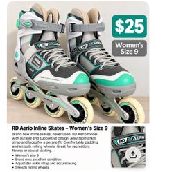 RD Aerio Inline Skates Women's Size 9