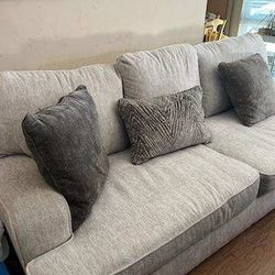 Large Sofa With Throw Pillows