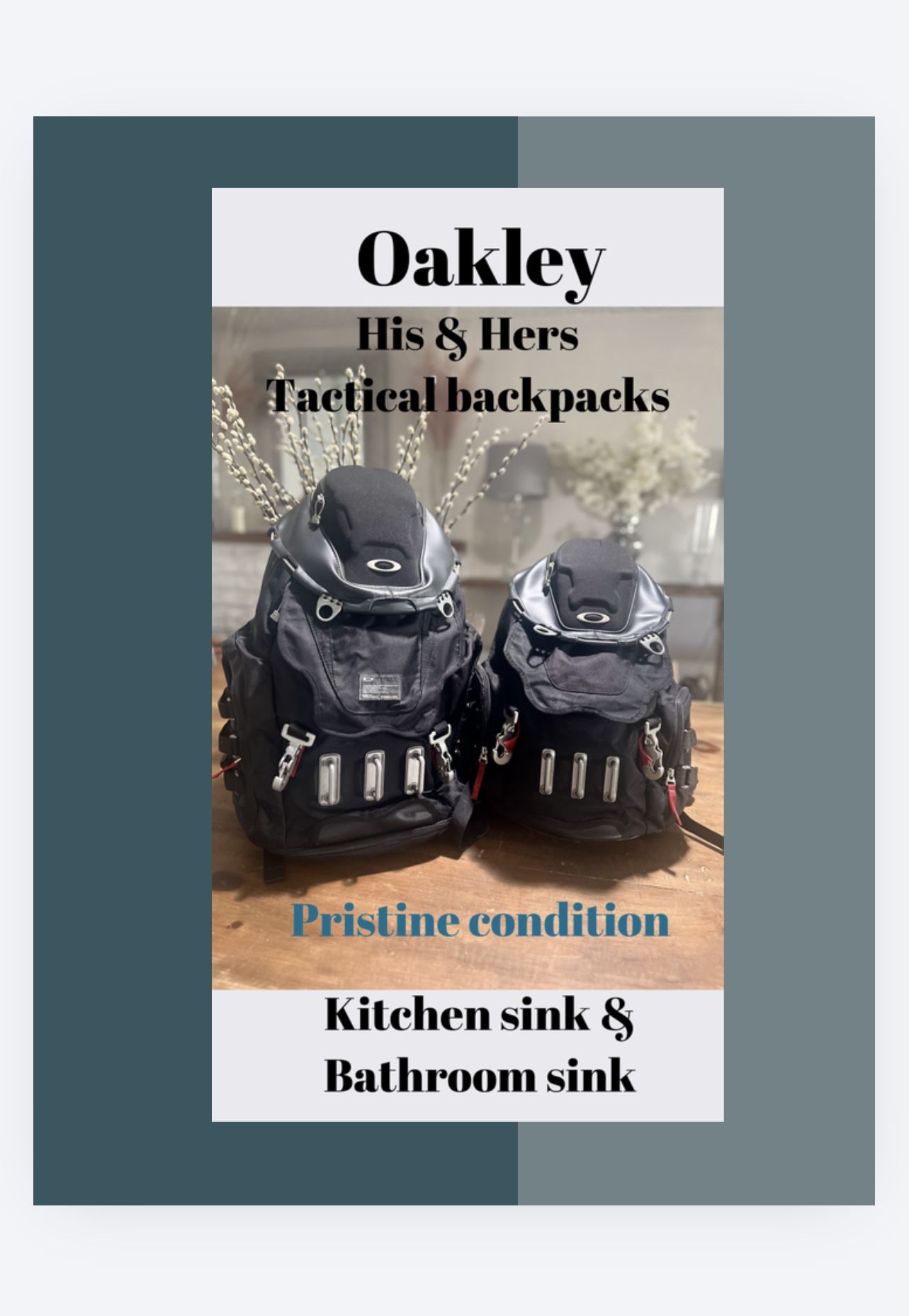 Kitchen Sink Key Oakley Kitchen Sink & bathroom sink tactical backpack for Sale in ...