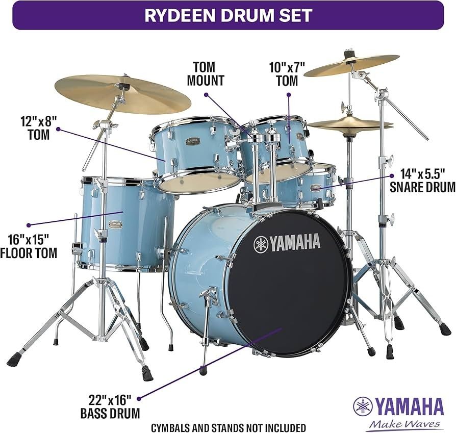 Yamaha Rydeen High Quality Drumset. With an extra Seat and 2 Sets of Drum Sticks