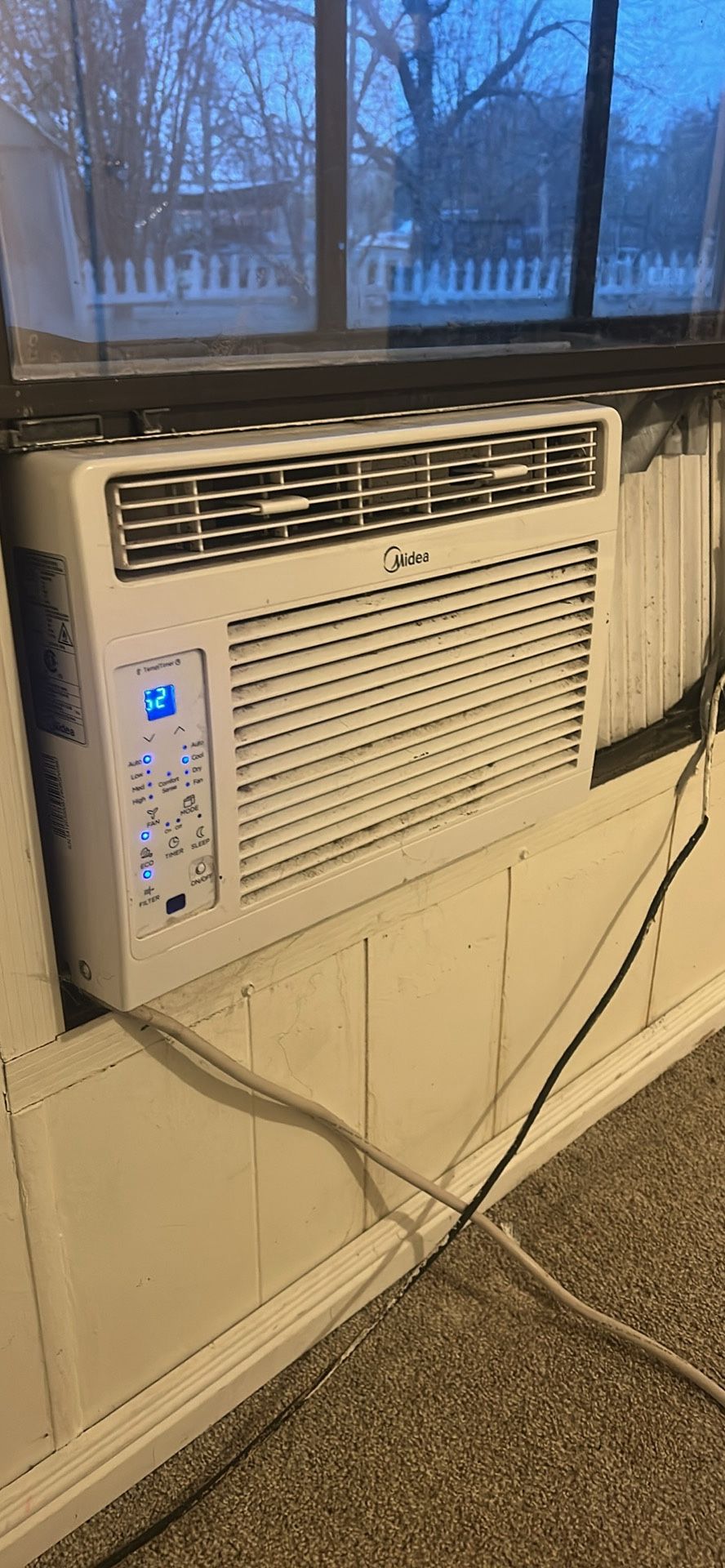 White Air Conditioner Unit