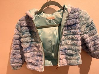 Girls Faux Fur Zip-Up Jacket