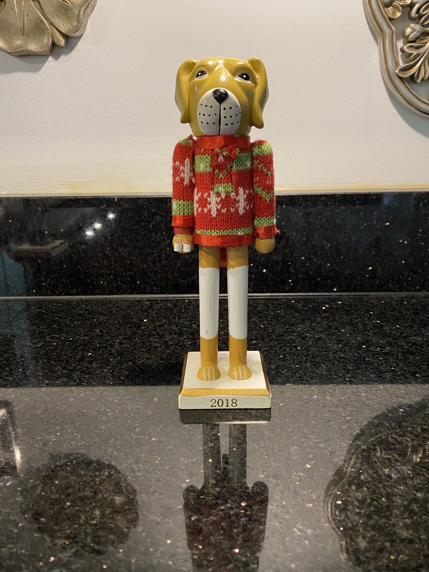 Nutcrackers Dog 2018 Holiday Sweater 8" Wooden Christmas Holiday
