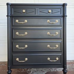 Tall 5 Drawer Dresser Freshly Refinished 