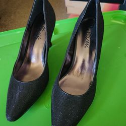 Bellini Zoot Black Glitter Pumps
