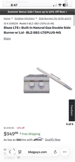 NEW Blaze Double Side Burner – Unopened in Original Box