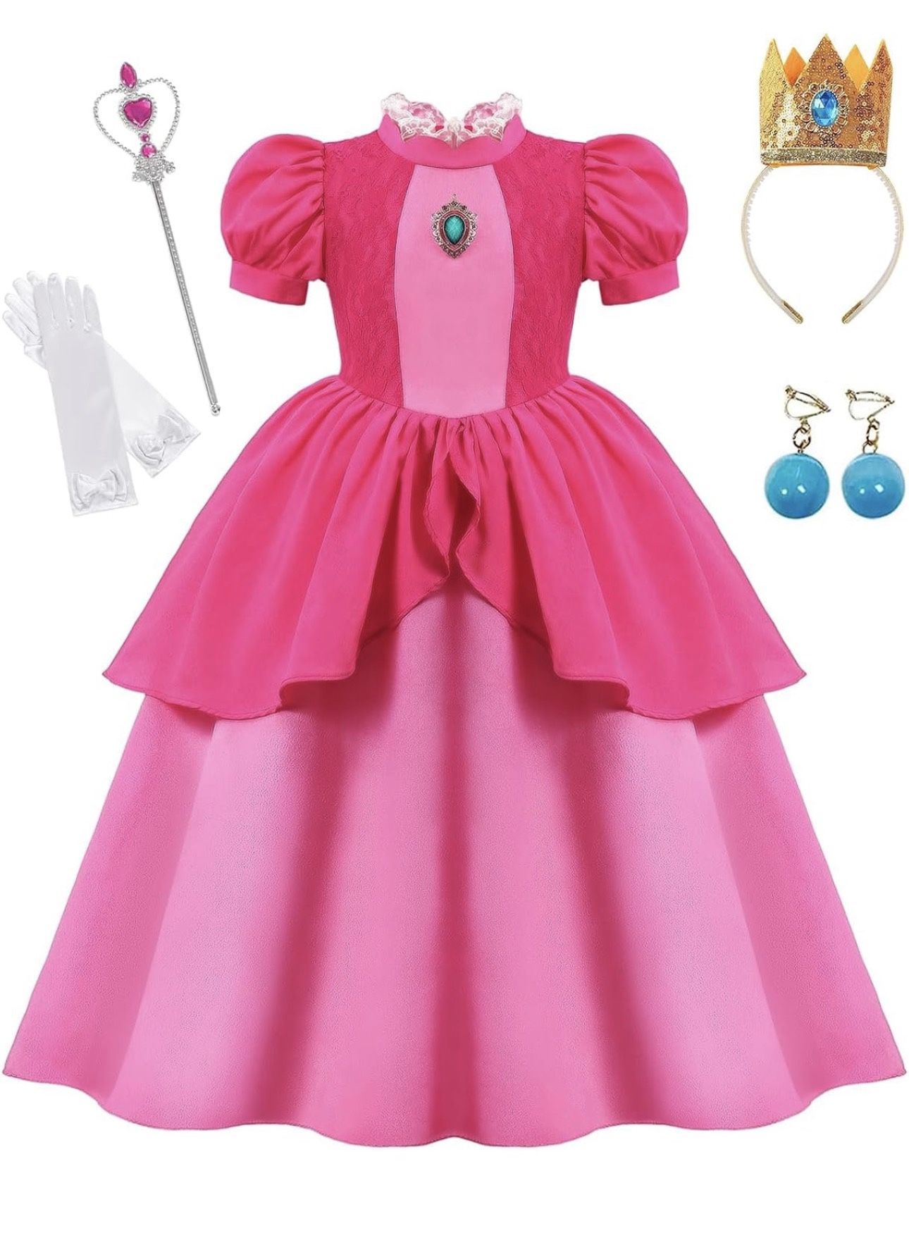 Adorable Peach Dress for Girls- Floral Summer Sundress with Ruffled Sleeves & Bow Detail
