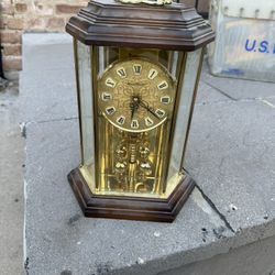 Vintage Haller Quartz Anniversaryy Clock, W. Germany, Antique German Mantle clock