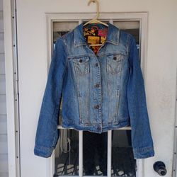 Hollister surf company distressed jean jacket Sz medium for women's