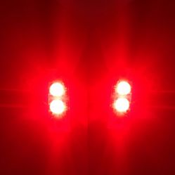 2x (Two) 1.5" Inch 12v Red LED Strips Very Bright 
