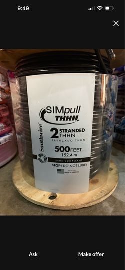 #2 THHN, #2 AWG, 2 Gauge Wire, 2 AWG Copper Wire, Stranded Copper Wire,