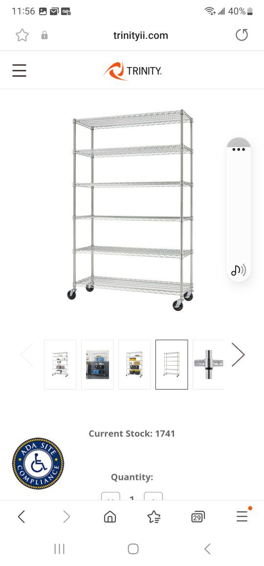 commercial-grade wire shelving rack