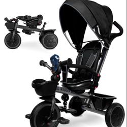 KRIDDO 7-In-1 Tricycle Stroller For Toddlers 18 Months To 5 Years, 