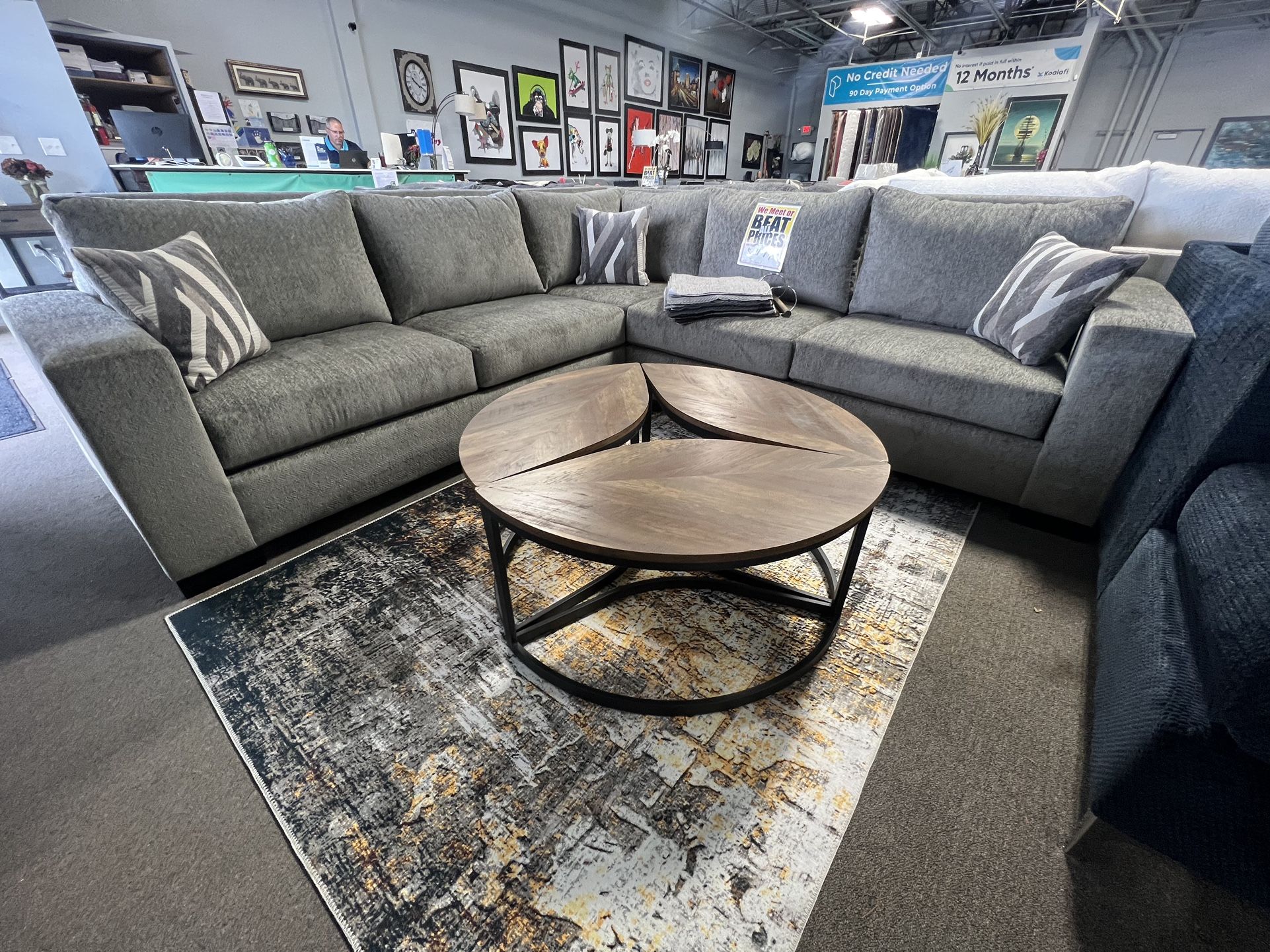 Modern Gray Sectional $2199🩶