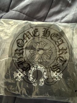 Black Chrome Heart Beanie