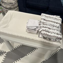 LA Baby Blended Organic Cotton 3 Sided Changing Pad