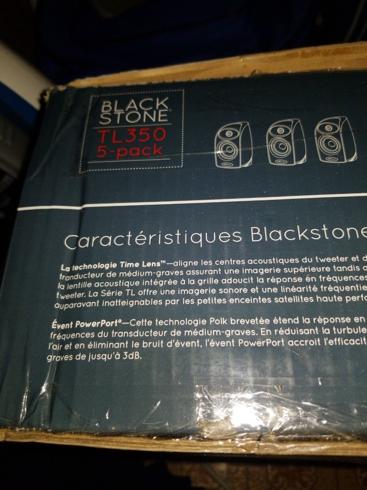 polk tl350 black stone speakers