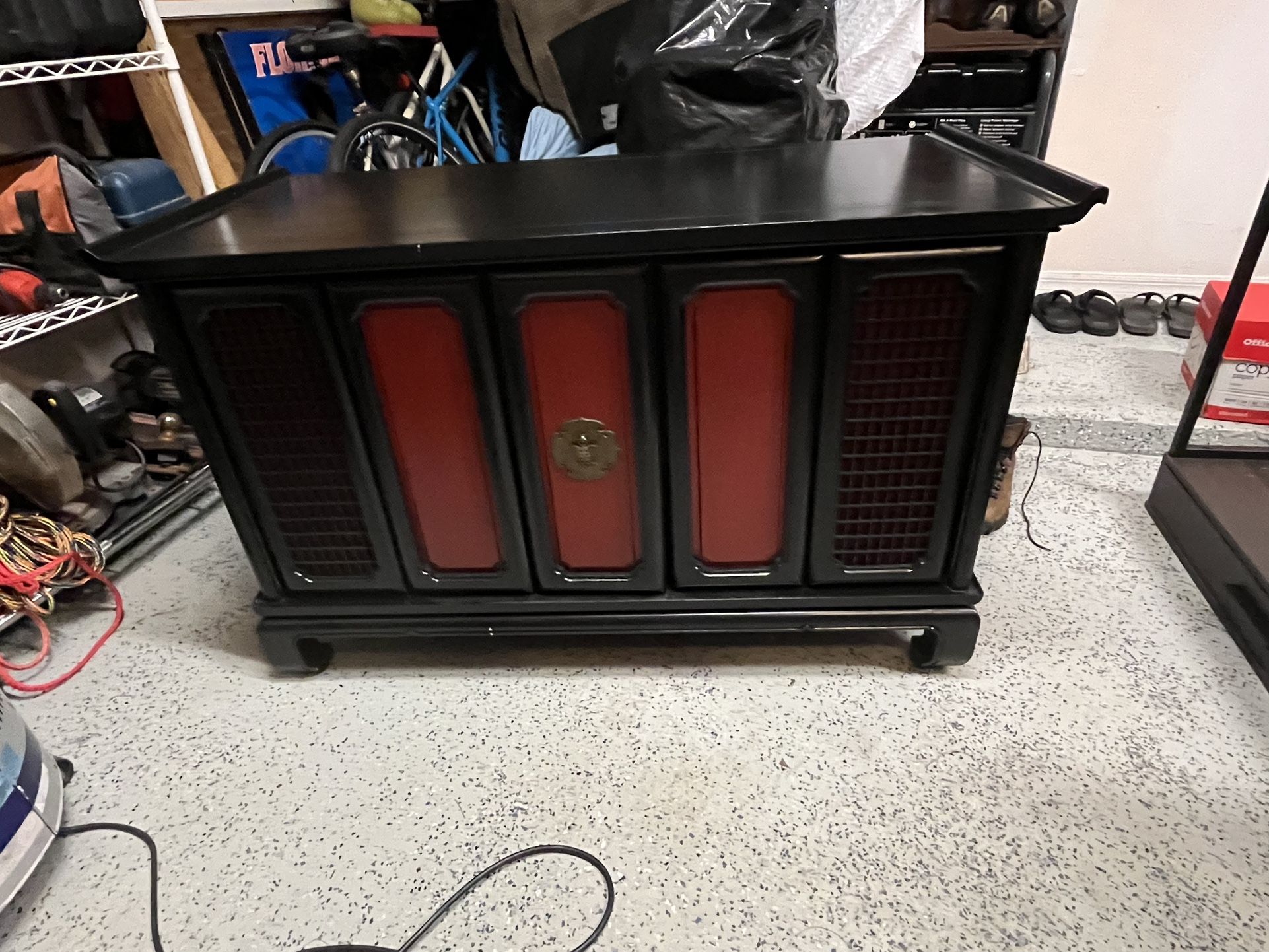 Vintage Japanese Tv Console/ Tv Stand