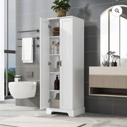 White Tall Multi-Purpose Cabinet 