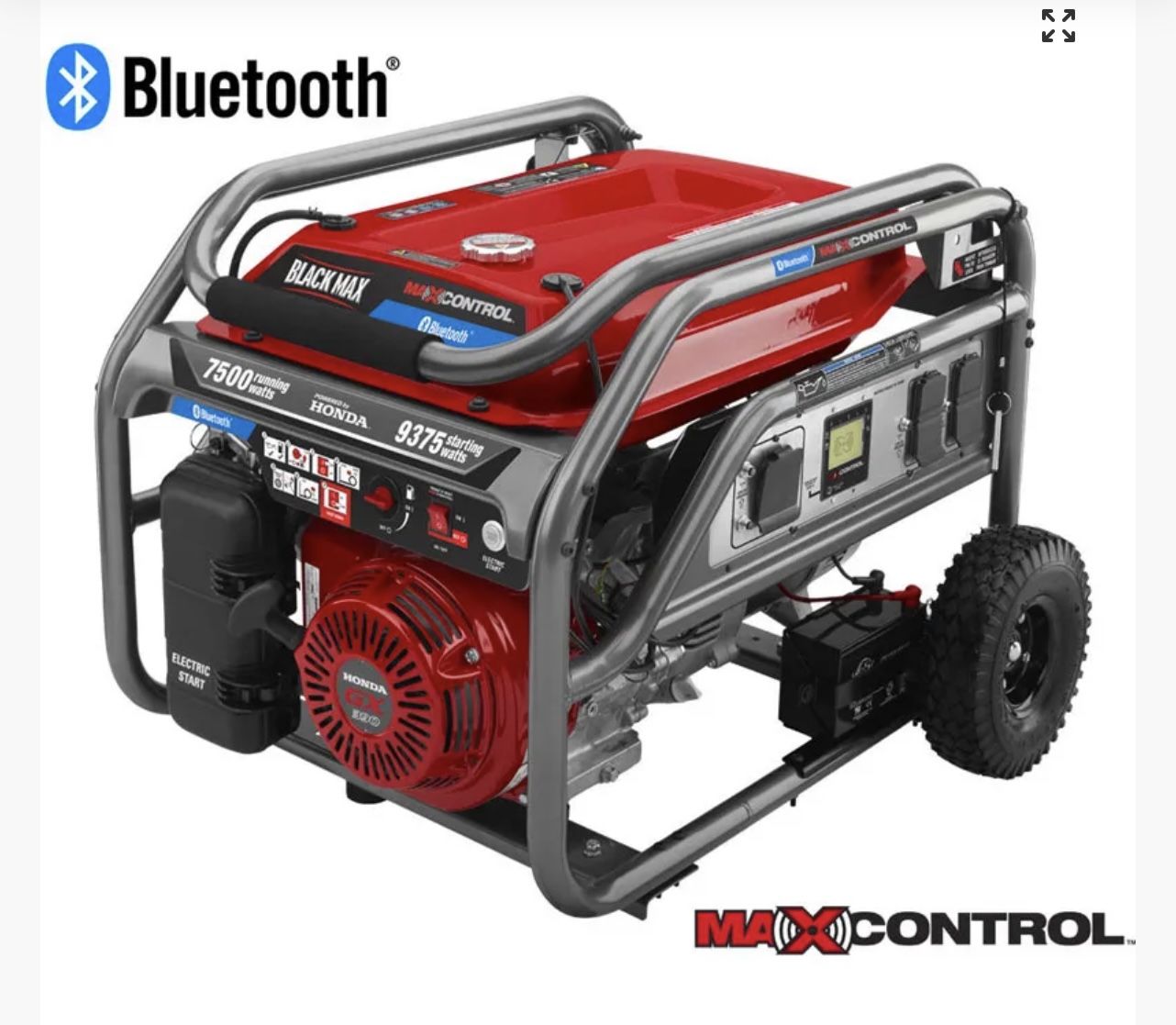 Honda Black Max 7,500W / 9,375W Powered Electric Start Bluetooth Generator with App